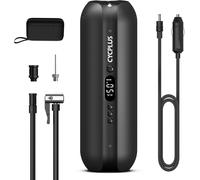 2600mah*3 Pompe À Air 150psi Compresseur Électrique Mini Pompe À Vélo Avec Lumière Led, Batterie Li-Ion Rechargeable Dc/Ac 12v Pour Vélos, Motos Et Voitures.