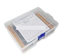 2600Pcs 130Values 1/6W＝1/8W 0.125W 1% Metal Film Resistors Assorted Pack Kit Set Lot Resistors Assortment Kits Fixed Capacitors AUOQKQUT