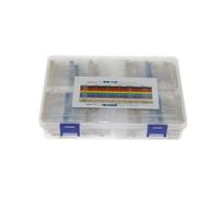 2600pcs/Box 130 Kinds 1/4W 0.25W 1% Metal Film Resistors Assorted Pack Kit Set Lot Resistors Assortment Kits Fixed capacitors NWPNLXEA