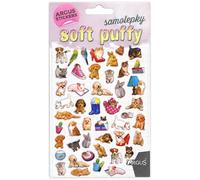 2605-0009 Stickers en relief 3D Rebondis Chats Chiens Animaux de Compagnie Mignons Autocollants décoratifs Format 11x20,5cm pour Enfants Garçons Filles Chatons Chiots Lapins Oiseaux Perruches Rongeur