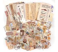 260Pcs Scrapbooking Autocollants Vintage,Papiers Journal Bullet Décoratifs Stickers Fleurs nourriture pour DIY Album Photo Décoration Artisanat Scrapbooking (Lettre Paradis)