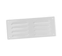260x105mm Grille de Ventilation avec Moustiquaire - Grilles d'aération en Métal - Acier, Blanc