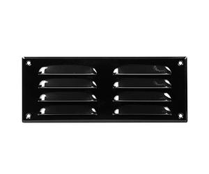 260x105mm Grille de Ventilation avec Moustiquaire - Grilles d'aération en Métal - Acier, Noir