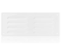 260x105mm Grille de Ventilation en Acier Blanc avec Moustiquaire - Grilles d'aération Métallique