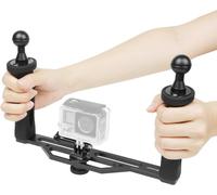 260x150x180mm Aluminum Underwater Dual Arm Stabilizer Brackets Lamps with Ball 25mm for GoPro OSMO and Other Action Camera