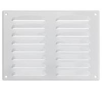 260x190mm Blanc Métal Grille de Ventilation - Grille D'aération avec Moustiquaire
