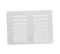 260x190mm Grille de Ventilation avec Moustiquaire - Grilles d'aération en Métal - Acier, Blanc