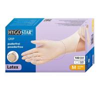 [2675] franz mensch HYGOSTAR Boite de 100 Gants en latex "GRIP", M, blanc