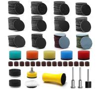 268 Disques de Ponçage 25mm, Kit de Ponçage et Polissage 60-10000 Grain, Papier a Poncer Carrosserie Sec Humide, Renovation Phare Voiture, Accessoires de Polissage pour Dremel pour Bois Métal Résine