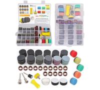 268 disques et tambours de ponçage sec/humide de 1 pouce pour embouts de ponçage Dremel, papier de verre auto-agrippant, grain 60-1