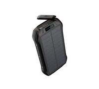 26800Mah Chargeur Solaire Banque d’Alimentation avec Lampe de Poche De Camping Chargeur Portable Téléphone Portable Pover Bank, Noir