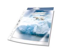 [2683-19] DURABLE Lot de 100 Pochettes perforées PREMIUM 0,08 mm Grainée Tran...