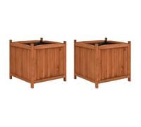 （2685363)Cache-pot Scandinave - style,Jardinières surélevées 2 pcs, 50x50x50 cm ,bois de sapin