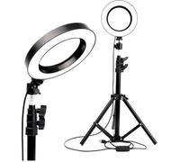 26cm Ring Light avec trépied,Anneau Lumineux avec Support de Téléphone et télécommande,avec 3 Modes d'éclairage