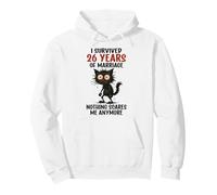 26e Anniversaire de Mariage, J'Ai survécu à 26 Ans de Mariage Sweat à Capuche