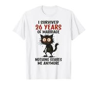 26e Anniversaire de Mariage, J'Ai survécu à 26 Ans de Mariage T-Shirt