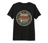 26ème Anniversaire Vintage Septembre 2000 Retro Limited Edition T-Shirt Haut de Gamme