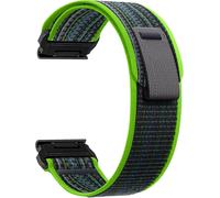 26Mm Quickfit Bracelet Pour Garmin Fenix 8 51Mm/Fenix 7X Pro/7X/6X/5X/5X Plus, Souple Élastique Nylon Bracelet Pour Garmin Enduro 3/Enduro/Tactix 7 Amoled/Epix Pro 51Mm - Vert