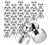 26pcs Aimants Puissants - 12 x 16 mm Petit Aimant Frigo, Mini Néodyme pour Réfrigérateur, Tableau Blanc, Carte Postale, Bureau, Photo