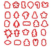 26pcs Emporte-Pièces de Noël en Argile Polymère pour Ornements, Mini Emporte-Pièces de Vacances 26 Modèles Outils en Argile Polymère pour Boucles Oreilles Fabrication Bijoux Bricolage (Rouge)