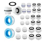 26pcs Obturateur Conduite D'eau Avec Joint, Bouchon Plomberie Femelle 1/2, 3/4, 1, Bouchon Plomberie Filetage Extérieur, Bouchon Radiateur, Bouchon Arrivee D'eau Robinet, Plomberie