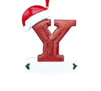 26pcs Résine Lettre Ornement Kit Décoration de Noël Lettre pour Prénoms, Initiales ou Souhaits Courts sur Décoration de Noël (Y)