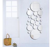 26pcs/set Acrylic Polka Dot Wall Mirror Stickers Room Bedroom Kitchen Bathroom Stick Decal Home Party Decoration Decor Art Mural Stickers DIY Decals Art Decal Room Decoration