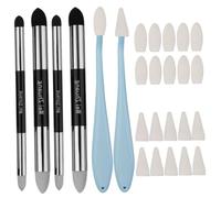 26PCS / Set Huile Pastel Mélanger Les Outils, la souche de mélange et Le Stylo éponge à Double tête avec Une tête de frottement Lavable, des Outils Sketch Scraphers pour Dessiner l'éclair et la souch
