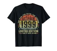 26th Birthday Gifts Vintage October 1999 26 Years Old Men T-Shirt