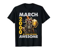 26th Birthday Raccoon Beer March 2000 Vintage 26 Years Old T-Shirt