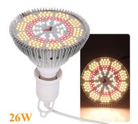 26W 200 LED Lampe solaire E27 pour plantes d'intérieur, lampe de croissance avec UV IR pour plantes de serre fleurs légumes semis