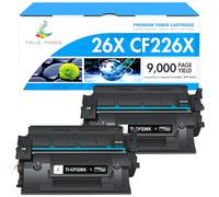 TRUE IMAGE Cartouche de Compatible pour HP 26X CF226X 26A CF226A Laserjet Pro MFP M402dn M402n M426dw M426fdw M426fdn M402dw M402d M402 M426 Toner (Noir,Pack de 2)