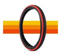 26x2,125 Pneu de Vélo, Pneu VTT 26-2,125 60 TPI Avec Chambre à Air Faible Résistance au Roulement 26 2,125 240-345 kPa 35-50 PSI pour Chemin et Utilisation Quotidienne(Red)