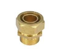 26x32mm IDxOD x 1" BSP Male PEX-AL-PEX Tube Straight Brass Compression Pipe Fitting Connector