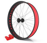 26x4,0-4,9'' Roue Avant/Arrière Fat Bike Roues for Vélos De Neige Paire De Roues À Freins À Disque QR135 Mm/195 Mm 36H Moyeux for 7-12 Vitesses Roue Libre Rotative(Front)