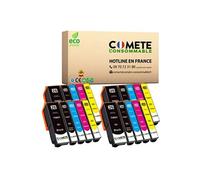 26XL Pack de 20 Cartouches d'encre compatibles avec EPSON 26XL T26 C13T26364010 T2636 = T2621 + T2631 + T2632 + T2633 + T2634 - 4 Noir + 4 Photo Noir