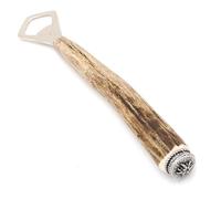 27.19.5.43 Décapsuleur avec manche en corne de cerf et embout décoratif edelweiss GL 22 cm