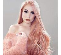 27,5 "Pink Hot Long Loose Curly Wavy Wigs For Women Ladies Girl Part Middle résistant à l'aspect naturel Pérotage Nécrôle de chaleur Fibre Cosplay Wig/A (Couleur : A)