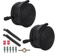 27.5 Pouces Chambre À Air 27.5 X1.75/1.95/2.125 Av32mm Schrader Valve Compatible 27.5x1.75 27.5x1.90 27.5x1.95 27.5x2.0 27.5x2.10 27.5x2.125 Chambre À Air Avec Leviers De Pneus 2 Pack
