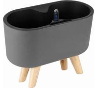 27,5CM Cache-pot en plastique auto-irrigant avec indicateur de niveau d'eau, Cache-pot décoratif moderne Pot de fleurs pour plantes d'intérieur, herbes aromatiques, aloès, violettes d'Usambara, succul