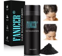 27.5g Fibres Capillaires,Poudre Cheveux Pour Cheveux Clairsemés,épaississement des cheveux,Fibres capillaires Cheveux Clairsemés Pour Femmes et Hommes,Cheveux sont plus épais,Moelleux (Noir)