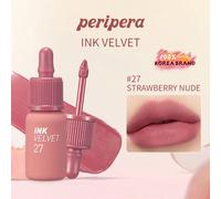 Teinte à lèvres en velours, 018, très pigmentée et longue tenue, résistante au transfert, sensation légère et sans poids, texture mousseline veloutée aérienne, effet mat flou doux, moelleux et douille