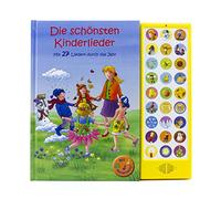 27-Button Soundbuch - Die schönsten Kinderlieder zum Mitsingen - Mit 27 Liedern durch das Jahr Hardcover-Buch mit Noten - Liederbuch: mit 27 bekannten Kinderliedern