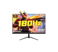27" Moniteur PC Gamer, 180Hz, Fast IPS Gaming Ecran, QHD 2K 2560 x 1440p, 1Ms, Freesync, 130% sRGB - Black Noir
