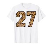 27 Numéro Leopard Vingt-Sept Team Sports Varsity Matching T-Shirt