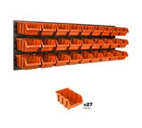 27 pcs. Boîtes, Étagère murale pour système de rangement 115 x 39cm Porte-outils