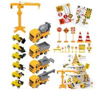 27 PCS Décoration Gâteau Chantier, Deco Gateau Anniversaire de Excavatrice