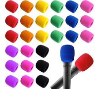 27 Pièces Bonnette Microphone,Mousse Micro Universelle,Housse de Micro Colorée,Mousse pour Microphone pour KTV,Performance Sur Scène (9 Couleurs)