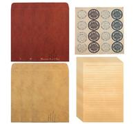 27 PiècesL'ensemble de Papeterie Vintage Papier, Vintage Enveloppe, Papier à Lettre Kraft Vintage, Adecuado para el día de San Valentín, Invitaciones de Boda, Bricolaje, Cumpleaños