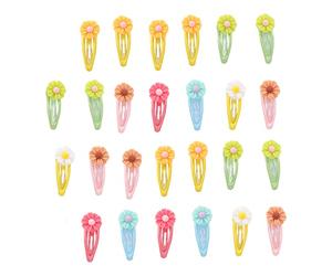 27 Pinces à Cheveux pour Chiens, Pinces à Cheveux pour Animaux de Compagnie, Barrettes Fleuries Multicolores, Accessoires de toilettage légers en Plastique pour Petits et Moyens